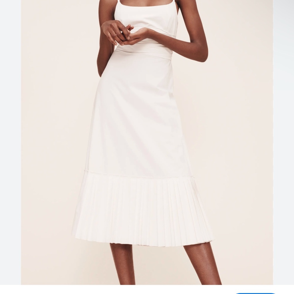 Theory Elegant White Midi Dress